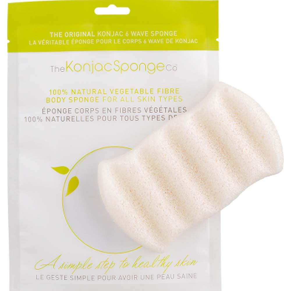 Спонж для мытья тела 6 Wave Body Konjac Sponge Pure White