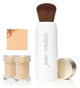 Защитная пудра с кистью - цвет загара - Powder-Me SPF30 Refillable Brush Tanned (Jane Iredale)