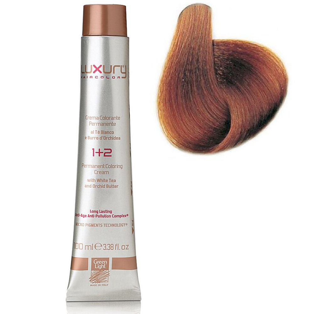 Стойкая крем-краска Очень светлое какао 8.35 Luxury Hair Color Very Light Cocoa 8.35 тюль вуаль 500х260 см какао п э 100%