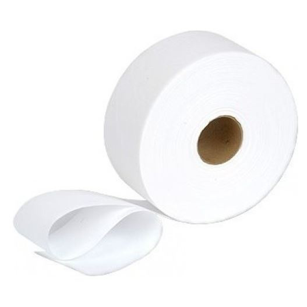 Бумажно-тканевые полоски для депиляции (100м) белая с перфорацией в рулоне