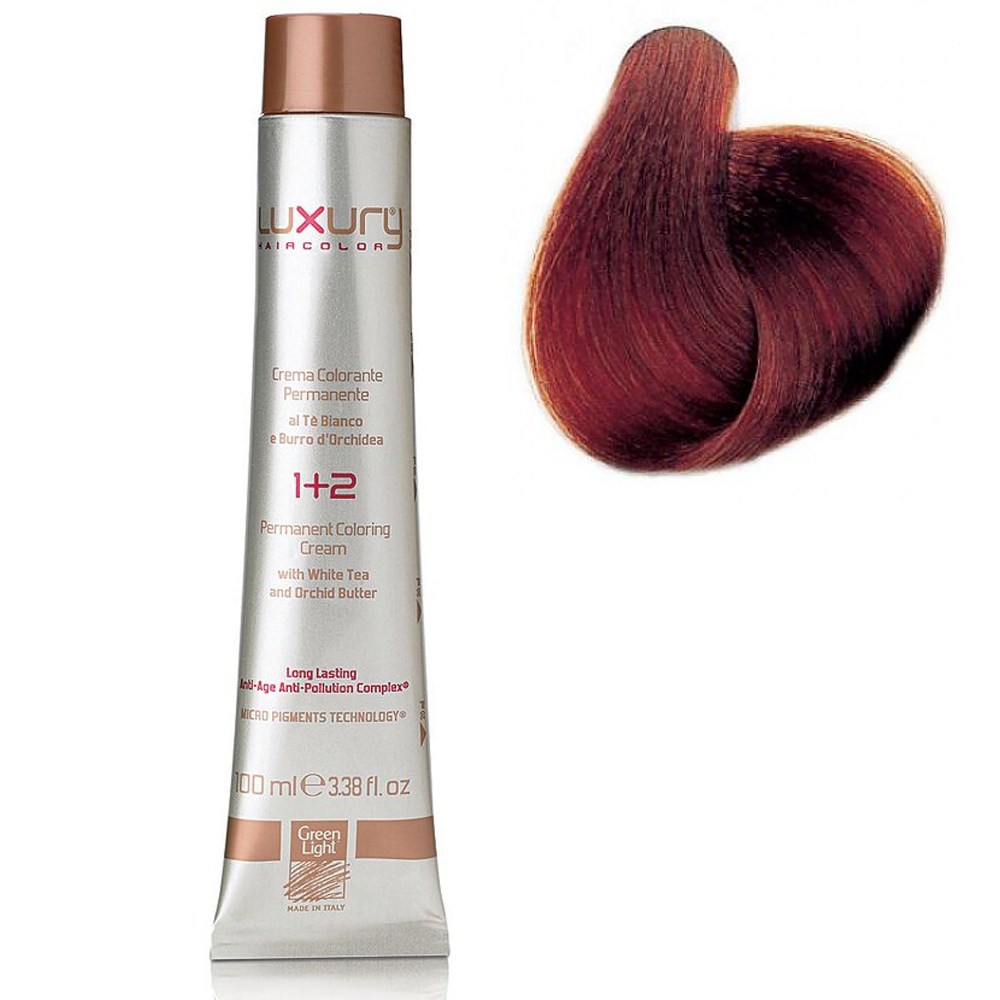 Стойкая крем-краска Медно-красный каштан 5.46 Luxury Hair Color Light Copper Red Brown 5.46 пряжа softy 100% микрополиэстер 115м 50гр 56 красный