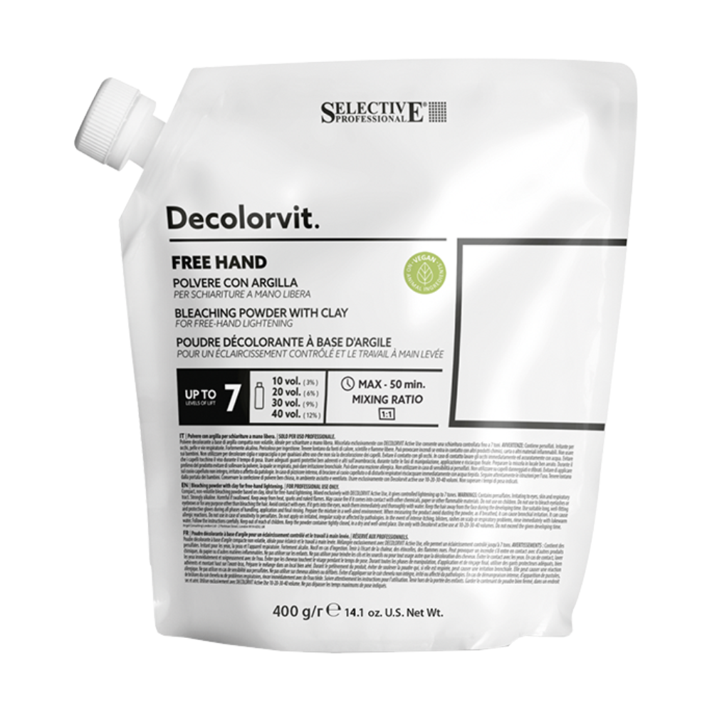 Порошок обесцвечивающий с глиной Decolorvit Free Hand порошок обесцвечивающий экстра эффективный decolorvit nova