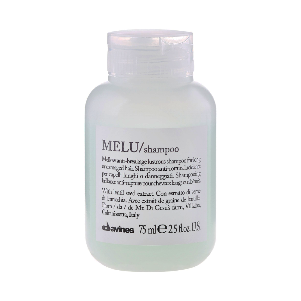 Шампунь для предотвращения ломкости волос Melu Shampoo (75 мл) термозащитный спрей для длинных или поврежденных волос с экстрактом розмарина melu