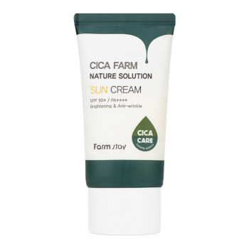 Восстанавливающий солнцезащитный крем SPF50+ Cica Farm Nature Solution Sun Cream (FarmStay)