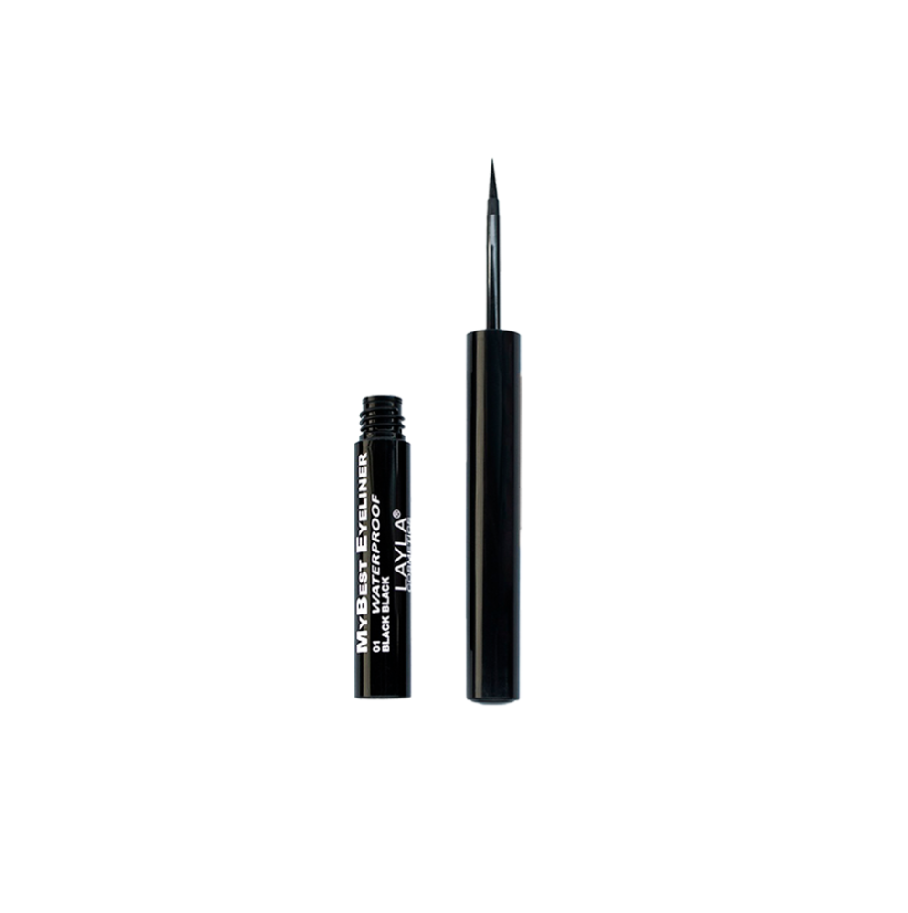 Подводка для глаз с кисточкой My Best Eyeliner Black