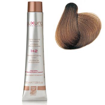 Стойкая крем-краска Матовый блондин 7.7 Luxury Hair Color Blond Mat 7.7 (Green Light)