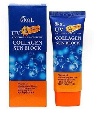 Солнцезащитный крем с коллагеном Ekel Collagen Sun Block SPF 50+/PA+++