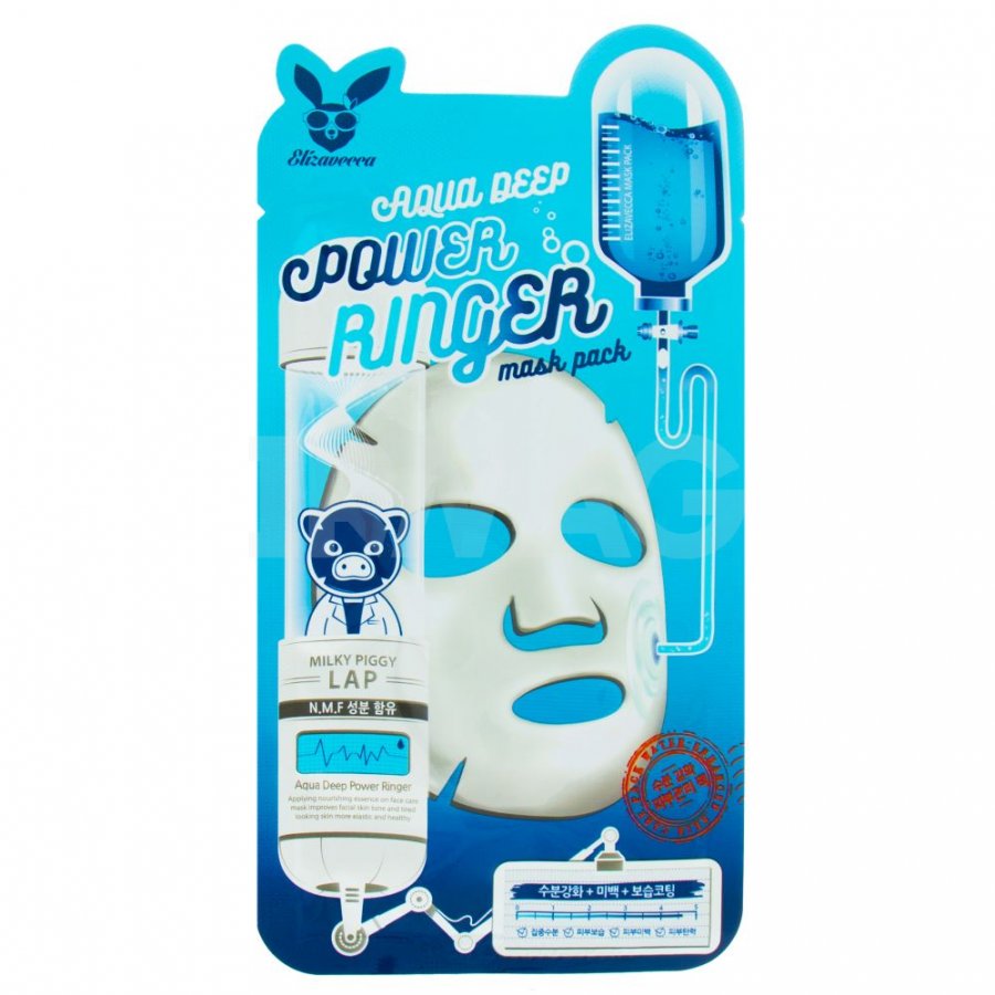 Увлажняющая маска для лица Aqua Deep Power Ringer Mask Pack