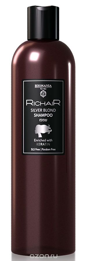 Оттеночный шампунь для платиновых оттенков блонд с кератином Richair