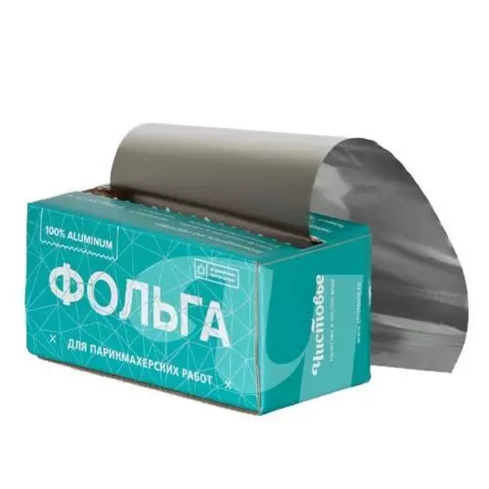Фольга в коробке Фольга 18 мкр Серебро 12 см х 100 м 1258₽