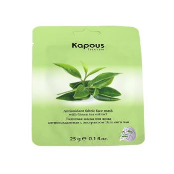 Тканевая антиоксидантная маска для лица с экстрактом Зеленого чая Kapous 25 г