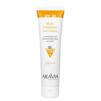 Солнцезащитный увлажняющий крем для лица Multi Protection Sun Cream SPF 30 Aravia 100мл