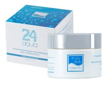 Ночной питательный увлажняющий крем с витамином Е Аква 24 Beauty Style