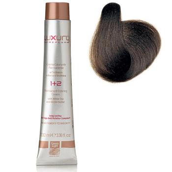 Стойкая крем-краска Пепельный темный блондин 6.01 Luxury Hair Color Ash Dark Blond 6.01 Green Light 100 мл