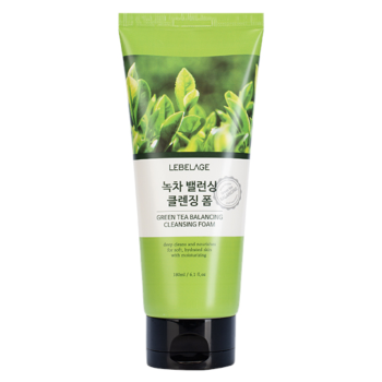 Балансирующая пенка для умывания с зеленым чаем Lebelage 180 мл