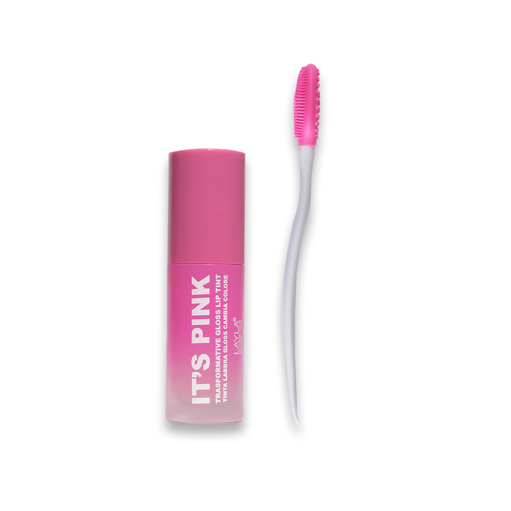 Набор Блеск для губ It's Pink Trasformative Gloss Lip Tint с отшелушивающей щеточкой