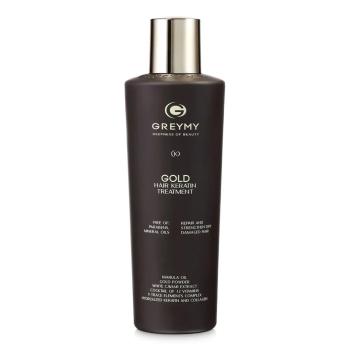 Кератиновый крем для выпрямления с частицами золота Gold Hair Keratin Treatment Greymy