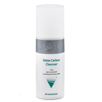 Гель для умывания с активированным углём Detox Carbon Cleanser Aravia 150 мл