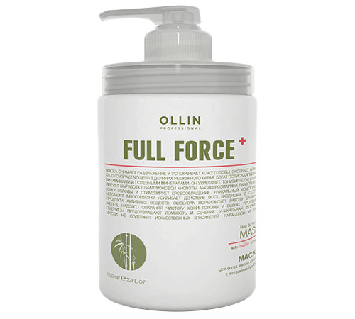 Маска для волос и кожи головы с экстрактом бамбука Ollin Full Force