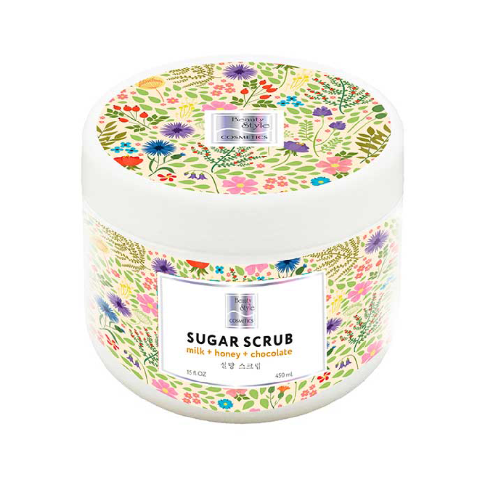 Сахарный скраб для рук ног и тела Молоко мед и шоколад 999₽