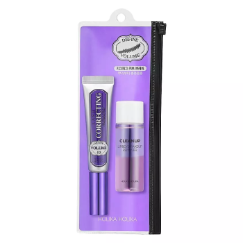 Водостойкая тушь для ресниц с эффектом подкручивания + ремувер Lash Correcting Mascara Holika Holika