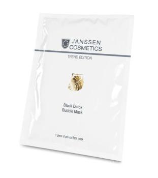 Биоцеллюлозная детокс-маска для глубокого очищения и обновления кожи Black Detox Bubble Mask Janssen Cosmetics