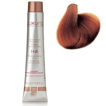 Стойкая крем-краска Медный блондин 7.4 Luxury Hair Color Copper Blond 7.4 Green Light 100 мл