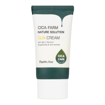 Восстанавливающий солнцезащитный крем SPF50+ Cica Farm Nature Solution Sun Cream FarmStay 50 г