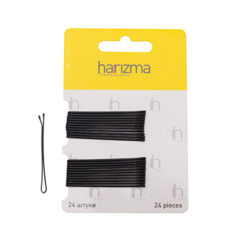 Невидимки 50 мм прямые черные Harizma