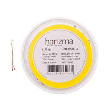 Невидимки 40 мм прямые коричневые Harizma 250 г