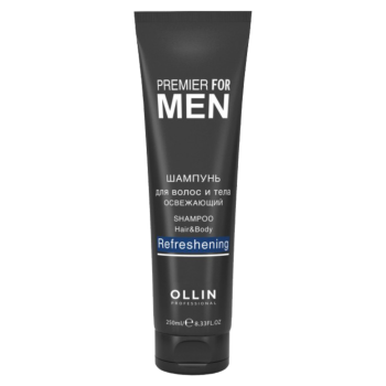 Освежающий шампунь для волос и тела Shampoo Hair&Body Refreshening Ollin Premier For Men Ollin Professional