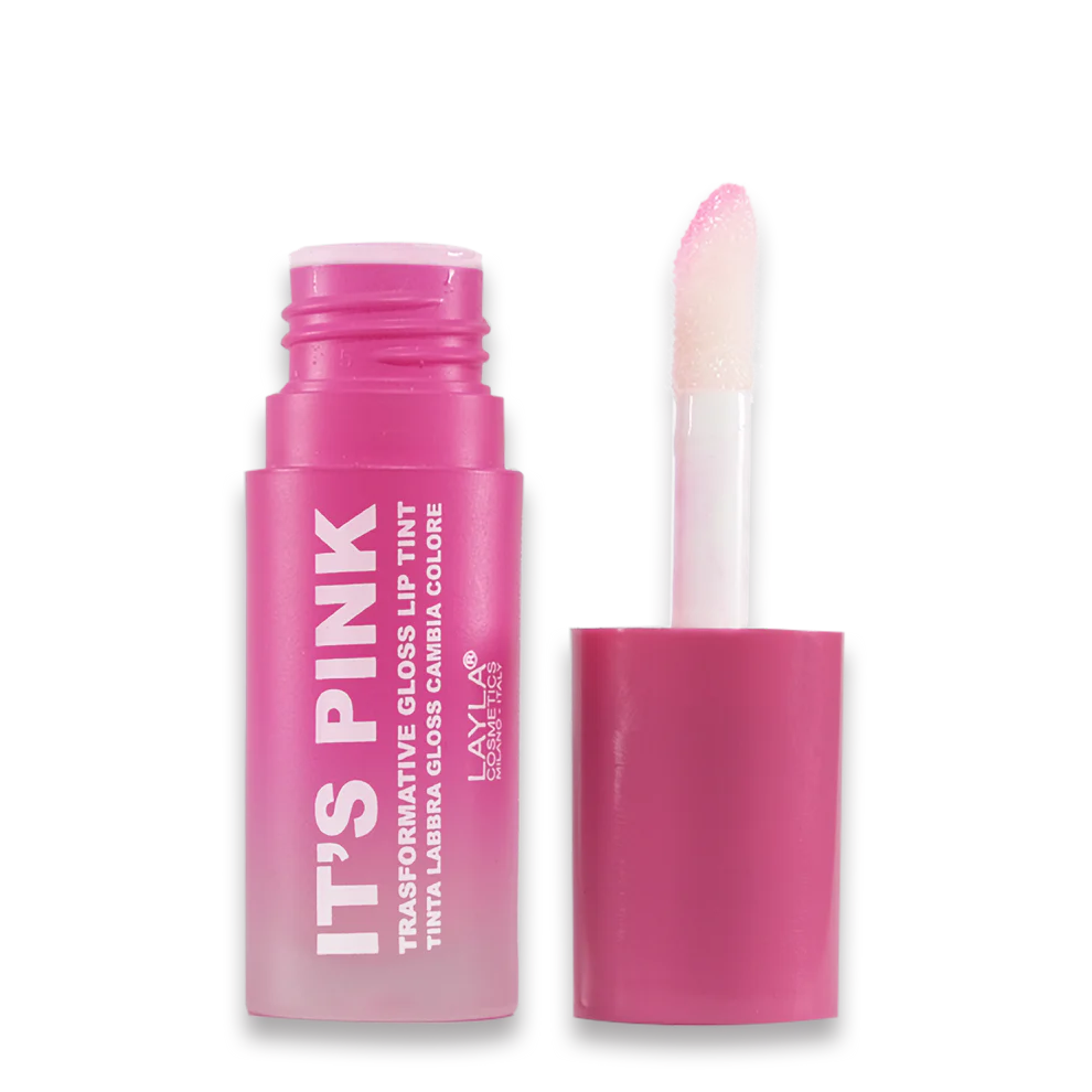 Набор Блеск для губ It's Pink Trasformative Gloss Lip Tint с отшелушивающей щеточкой