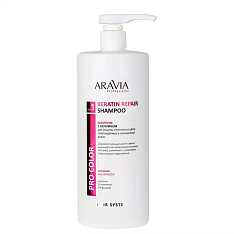 Шампунь с кератином для защиты структуры и цвета поврежденных и окрашенных волос Keratin Repair Shampoo (В022, 1000 мл)