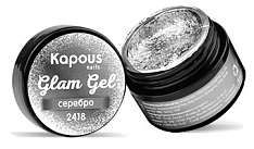 Гель-краска для ногтей Glam Gel (2418, 2418, серебро, 5 мл)