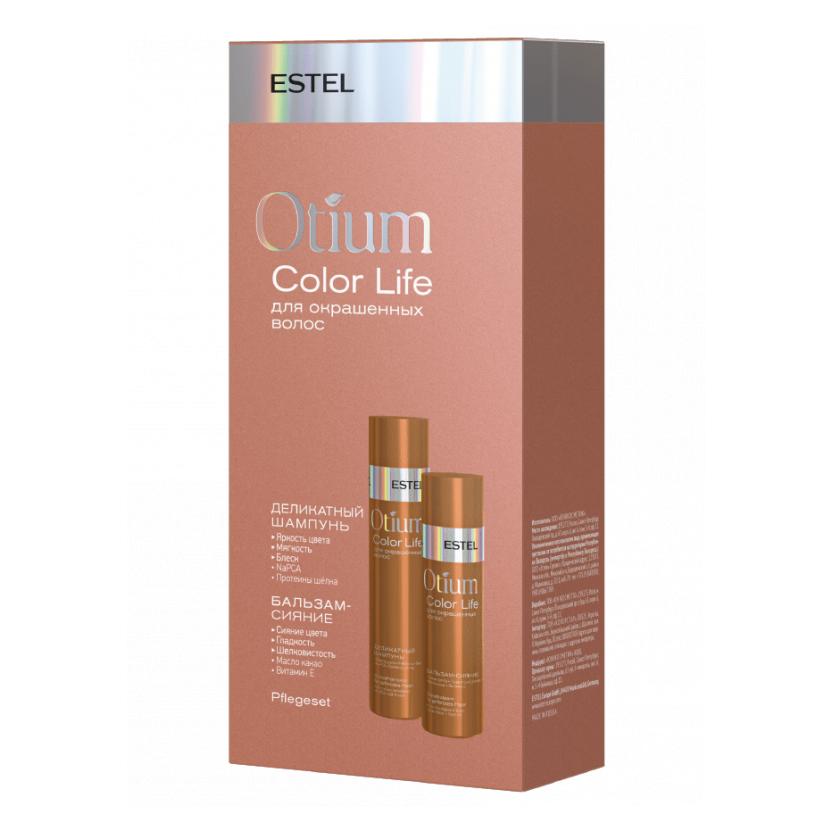 Набор для окрашенных волос Otium Color Life регулятор интенсивности а и блеска окрашенных волос crystal clear