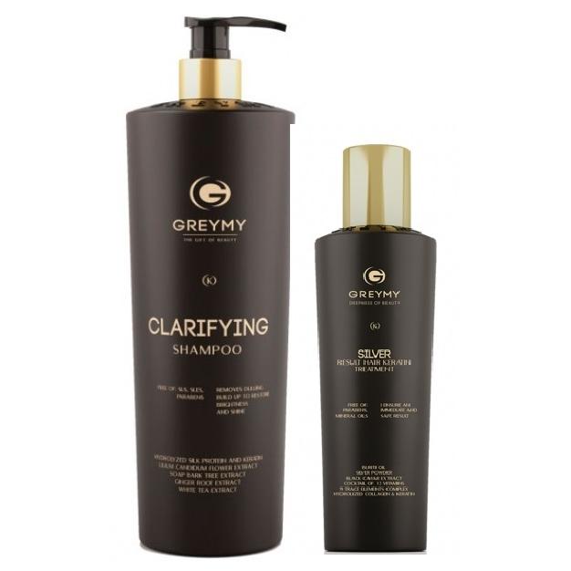 

Набор Silver Result Hair Keratin Treatment and Clarifying Shampoo