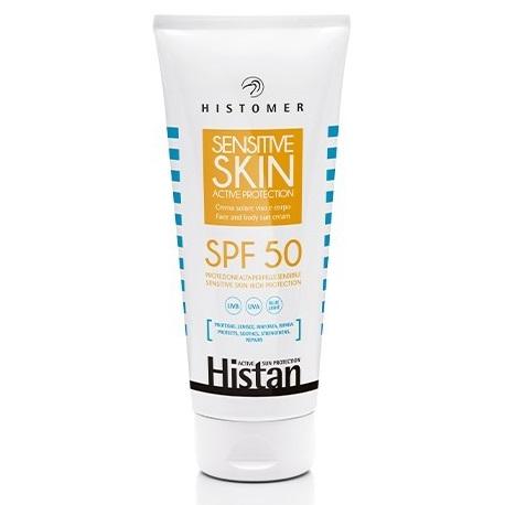Купить Крем солнцезащитный для чувствительной кожи Histan Sensitive Skin Active Protection SPF 50, Histomer (Италия)