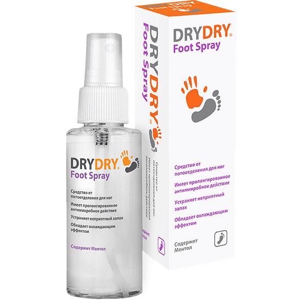 

Антиперспирант от потоотделения для ног Dry Dry Foot Spray