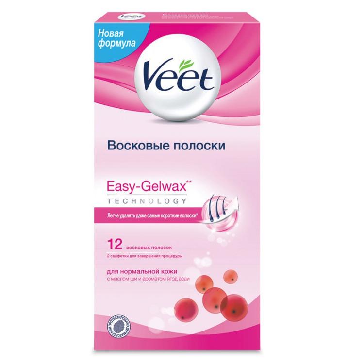 

Восковые полоски Veet для нормальной кожи c технологией Easy Gel-wax