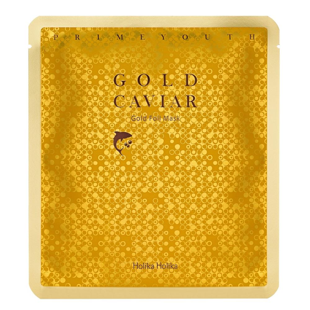 

Антивозрастная тканевая маска с золотом Holika Holika Prime Youth Gold Caviar Gold Foil Mask