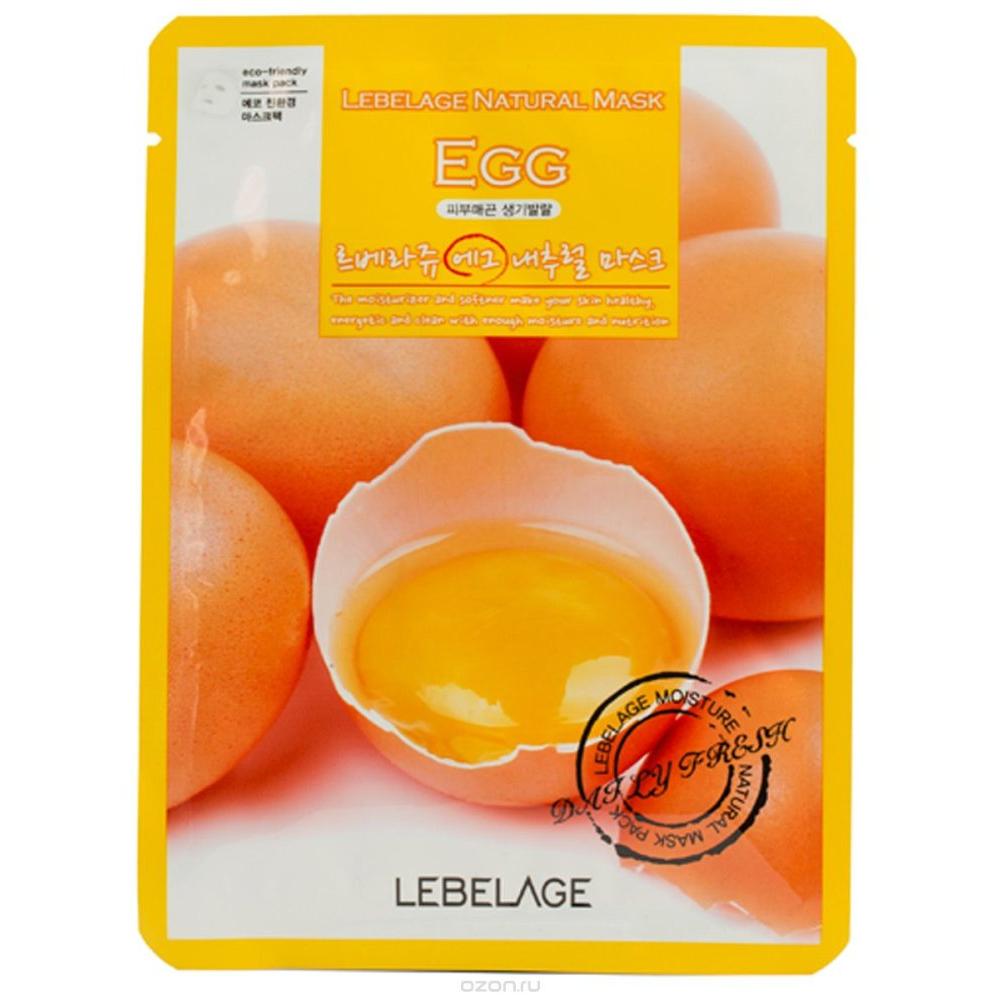 

Тканевая маска для лица с экстрактом яйца Lebelage